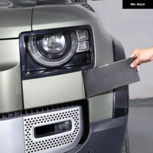 ランドローバー ディフェンダー 90 110 130 2020-2024 ソフトカーボン ヘッドライト サイドカバー トリム ステッカー カーアクセサリー