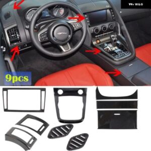 ジャガー F-TYPE 2013-2024 ABS カーボンカーセンター コンソールセット キット トリム ステッカー カーアクセサリー