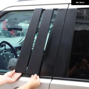 ランドローバー ディスカバリー 3 4 LR3 LR4 2004-2017 ABS 黒ドア窓センター B ピラー ポスト トリム カバー ステッカー カーアクセサリー