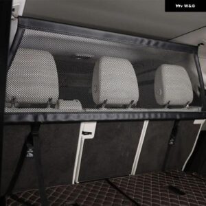ランドローバー ディスカバリー 5 2017-2023 合金 黒 トランク 安全分離ペットフェンスネットカーアクセサリー