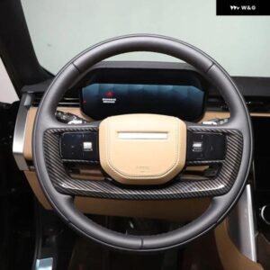 ランドローバー レンジローバー スポーツ 23 レンジローバー ヴォーグ 23 ABS カーボン ステアリングホイール フレーム カバー トリム ス