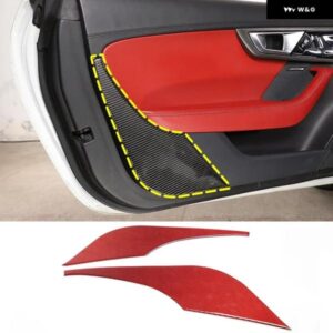 ジャガー F-TYPE 2013-2022 ソフトカーボン車内ドア パネル カバー トリム ステッカー カーアクセサリー