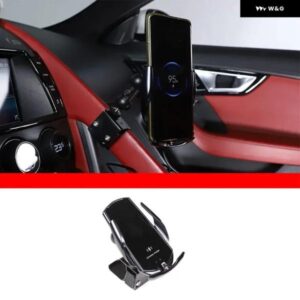 ジャガー F-TYPE 2013 + 合金 /ABS 中央 制御 アームレスト GPS ワイヤレス充電携帯電話ホルダー カーアクセサリー