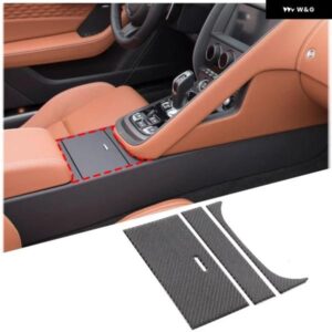 ジャガー 2013-2022 F-TYPE ソフトカーボン中央 制御 収納 ボックス パネル ステッカー インテリア アクセサリー 3個 RHD