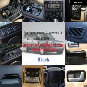 ランドローバー ディスカバリー 3 LR3 2004-2009 カー スタイリング ABS ブラック内装 パネル ステッカー カーアクセサリー