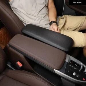 BMW X1 IX1 U11 2023-2024 ABS レザーブラック中央 制御 アームレスト 収納 ボックス カバー トリム カーアクセサリー
