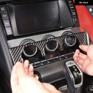 ジャガー F タイプ 2013-2022 ソフトカーボンカー エアコン スイッチ パネル カバー トリム ステッカー カーアクセサリー インテリア