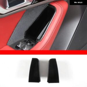ジャガー F-TYPE 2013-2024 ABS ブラック ドアハンドル 収納 ボックス 携帯電話 収納 ボックス カーアクセサリー