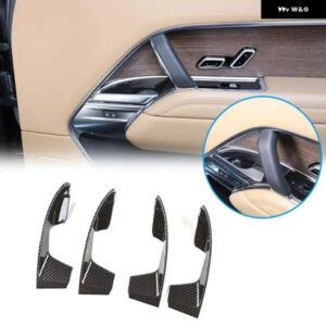 ランドローバー レンジローバー スポーツ/ヴォーグ 2023+ 車内ドアボウル プロテクター ABS カーボン インテリア アクセサリー 4個
