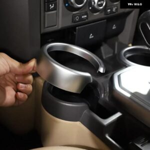 ランドローバー ABS フロントウォーターカップホルダー 装飾 リング トリム ステッカー ディスカバリー 3 LR3 2004-2009 自動