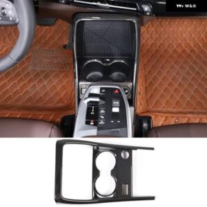 BMW X1 IX1 U11 2023-2024 ABS カーボンフロントドレンカップホルダー センター コントロール パネル フレーム カバー トリム ステッカー カーアクセサリー