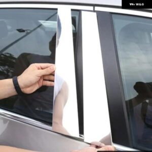 BMW 7シリーズ F01 F02 G11 G12 2008-20 合金 ドア窓センター B ピラー ポスト トリム カバー ステッカー カーアクセサリー