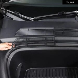 テスラ モデルY モデル3 2021-2022 ABS ブラックエアインレット防虫ネットコンディショナーベントカバー カーアクセサリー