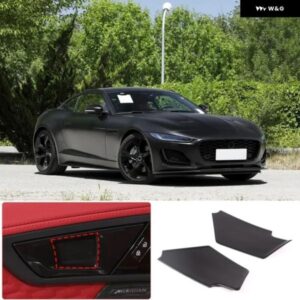 ジャガー F-TYPE 2013-2024 ABS マットブラック/カーボン車インナー ドアハンドル ボウルフレーム カバー トリム ステッカー