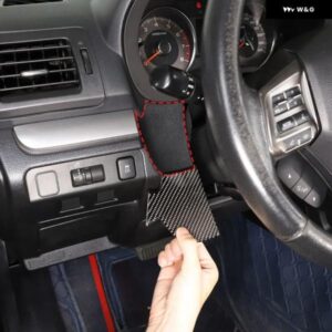 スバル フォレスター 2013-2018 ソフトカーボン ステアリングホイール 左側 パネル カバー トリム ステッカー カーアクセサリー
