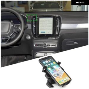 ボルボ ABS ブラック車携帯電話ホルダー XC40 XC 40 2020-2023 スマートフォン マウント ブラケット GPS スタンド 回転式 サポート ACCESSORIE