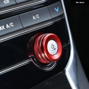 ジャガー F ペース XE XF 2015-20 合金 レッド/中央 制御 ボリューム調整ノブリングカバー カーアクセサリー