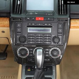 ランドローバー フリーランダー 2 2007-12 ソフトカーボンカー エアコン 調整スイッチカバー トリム ステッカー カーアクセサリー
