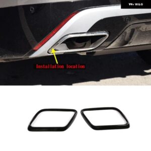 ランドローバー レンジローバー VELAR 17-21 ステンレス 黒マフラーテール パイプ サイレンサー カバー ステッカー カーアクセサリー