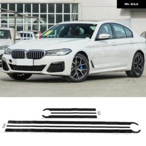 BMW 2018-2023 5シリーズ PVC ブラックフロント エンジン カバー リア トランク 装飾 ストリップ ステッカー 車 外装 アクセサリー 2個