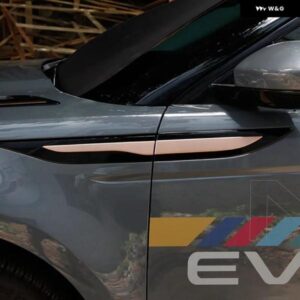 ランドローバー レンジローバー EVOQUE L551 2019-21 ABS マットブラックフェンダーサイド エアベント アウトカバー トリム ステッカー カーアクセサリー