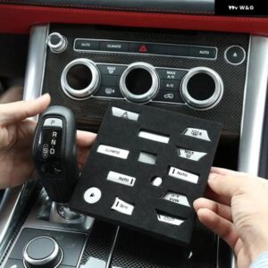 ランドローバー レンジローバー スポーツヴォーグ 2013-2017 ステンレス カー エアコン ボタン パッチ トリム ステッカー カーアクセサリー