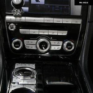 ジャガー XJ 2013-15 合金 中央 制御 マルチメディア 空調 ボタン カバー トリム インテリア カーアクセサリー