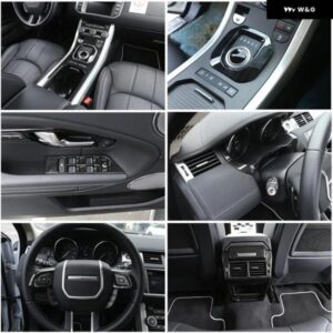 ランドローバー レンジローバー EVOQUE 2012-2017 ABS 黒木目センター コンソール トリム カバー トリム ステッカー カーアクセサリー