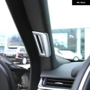 ランドローバー レンジローバー VELAR 2017-24 ABS カーボン/クロームピラー エアベント フレーム カバー トリム ステッカー カーアクセサリー