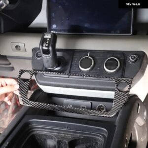 ランドローバー ディフェンダー 90 110 130 2020-24 ソフトカーボンセンター コンソール 空調 カバー トリム ステッカー カーアクセサリー