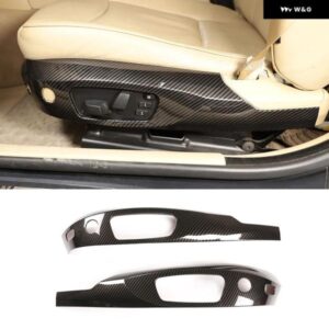 BMW 3シリーズ E90 2005-2012 X1 E84 2010-2015 ABS カーボンカーシートサイド調整 ボタン フレーム 装飾 カバー アクセサリー