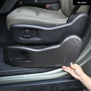 ランドローバー カーシート調整フレーム サイド 装飾 カバー トリム ABS カーボン ディフェンダー 110 2020 2021 用 アクセサリー