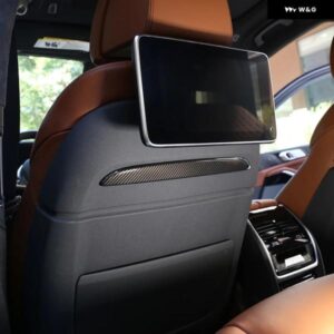 BMW 2個フロントシート行バック 装飾 ストリップ トリム ABS カーボン X5 G05 X7 G07 2019 カーアクセサリー インテリア