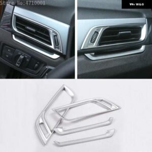 BMW ABS マットクロームサイド エアコン アウトレット ベントカバー トリム X1 F48 2016-2020 X2 F47 2018-2020 カーアクセサリー