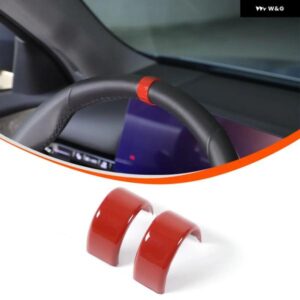 BMW ABS スポーツレッド ステアリングホイール ターンマークカバー 装飾 スタイリング トリム アクセサリーキット 5シリーズ G60 2024-2025