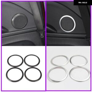 BMW ST カーアクセサリー 3 4シリーズ F30 F33 F36 2013-2019 ABS カーボンスタイル ドアツイーター スピーカー リング トリム サークルカバー