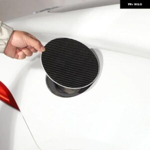 ジャガー カーボン燃料油タンクゲートカバー トリム ガスタンク ドアキャップ ステッカー F タイプ 2013-2022 カーアクセサリー 1個