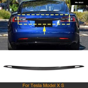 テスラ カーボンリア トランク トリム スポイラー ウイング モデル S X 2016 - 2020 リア トランク ブーツリップ ウイング スポ