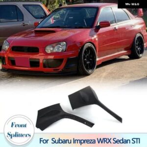 スバル フロント バンパー スプリッター インプレッサ WRX セダン STI 2004 2005 サイドあご唇カップウィングフラップ ウィング