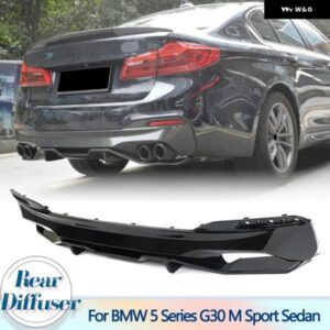 BMW リア バンパー ディフューザー リップ 5シリーズ G30 M スポーツ 540I セダン 2017-2019 リア ディフューザー リップ スポイラー トリム FRP