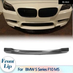 BMW フロント バンパー リップ スポイラー スプリッターエプロン 5シリーズ F10 リアル M5 2012-2016 カーボンフロントリップ バンパー には対応しません