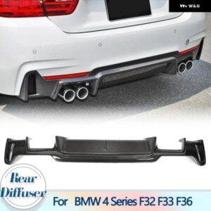 BMW リア バンパー ディフューザー リップ 4シリーズ F32 F33 F36 M テック 2014-2018 カーボンリア ディフューザー リップ スポイラー プロテクター