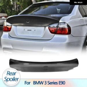 BMW スタイリング カーボンリア トランク スポイラー リップ ウイング 3シリーズ E90 330I 335I 2005-2009 リア トランク スポイラー ブーツ ウイング