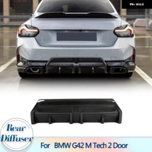 BMW リア バンパー ディフューザー リップ スポイラー 2シリーズ G42 M スポーツ 2 ドア 2022 2023 カーボンリア ディフューザー チンエプロンリップ