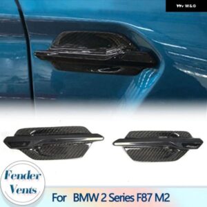 BMW フロントエアインテークフェンダーベント 2シリーズ F87 M2 ベースクーペ 2 ドア 2016 2017 フェンダーベントカバー フィン トリム カーボン