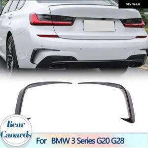 BMW リア バンパー スプリッターベントフィン 3シリーズ G20 G28 330I M-スポーツ 2020-2022 リア バンパー フラップカーボン カナード