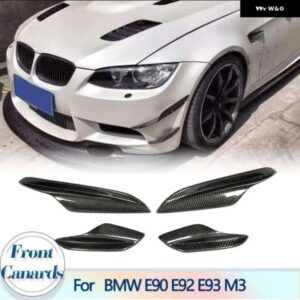 BMW フロント バンパー サイド カナード スプリッター スポイラー E90 E92 E93 M3 2005-2012 レーシングフロントフィンカーボン