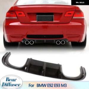 BMW リア バンパー リップ スポイラー ディフューザー E92 E93 クーペ M3 2007-2013 コンバーチブル非 E90 カーボンリア ディフューザー 黒 FRP