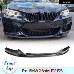 BMW カーボンフロント バンパー リップ スポイラー チン 2シリーズ F22 F23 M スポーツクーペ専用 14-17 コンバーチブル 220I 230I 235I FRP