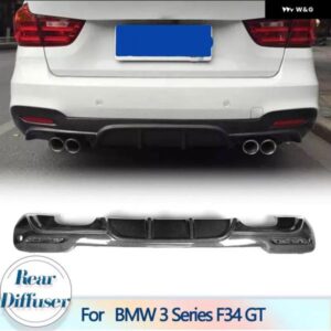 BMW リア バンパー ディフューザー リップ スポイラー 3シリーズ F34 GT M スポーツ 4 ドア 2014-2017 328I 340I カーボンリア ディフューザー エプロン